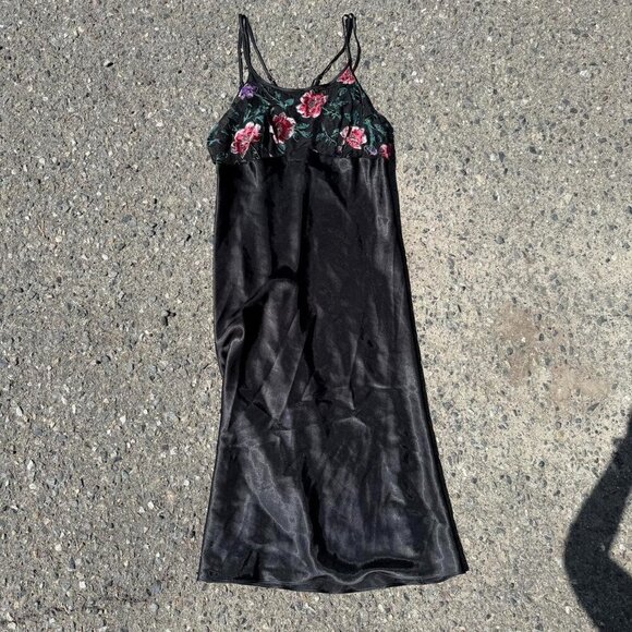 Nightgown Full Length Sheer Floral - Picture 1 of 3